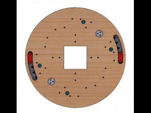 SL4BLSH40A-Laser Cut Square Hole Sliding Iris Diaphragm 3D 打印模型