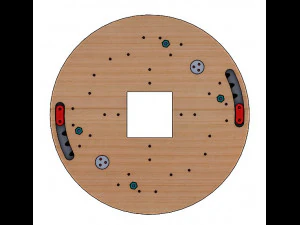 SL4BLSH40A-Laser Cut Square Hole Sliding Iris Diaphragm 3D Print Model