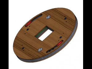 SL4BLSH40A-Laser Cut Square Hole Sliding Iris Diaphragm 3D Print Model
