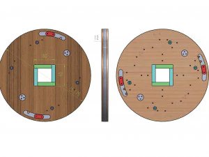 SL4BLSH40A-Laser Cut Square Hole Sliding Iris Diaphragm 3D Print Model