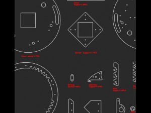 SL4BLSH40A-Laser Cut Square Hole Sliding Iris Diaphragm 3D 打印模型