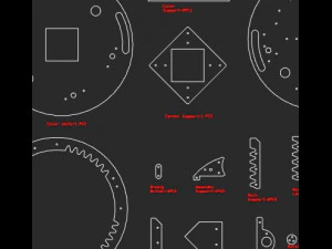 SL4BLSH40A-Laser Cut Square Hole Sliding Iris Diaphragm 3D Print Model