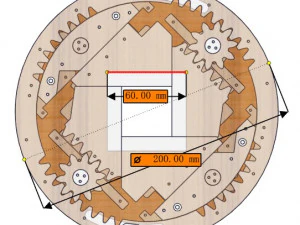 SL4BLSH60A-Diafragma de iris deslizante con orificio cuadrado cortado con l&aacute;ser Modelo de impresión 3D