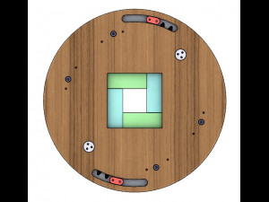 SL4BLSH60A-Laser Cut Square Hole Sliding Iris Diaphragm Modello di stampa 3D