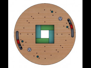 SL4BLSH60A-Laser Cut Square Hole Sliding Iris Diaphragm Modello di stampa 3D