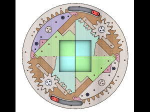 SL4BLSH60A-Laser Cut Square Hole Sliding Iris Diaphragm Modello di stampa 3D