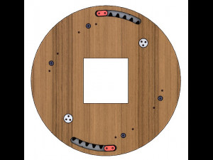 SL4BLSH60A-Laser Cut Square Hole Sliding Iris Diaphragm Modello di stampa 3D