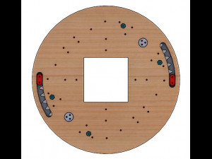 SL4BLSH60A-Laser Cut Square Hole Sliding Iris Diaphragm Modello di stampa 3D