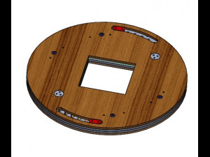 SL4BLSH60A-Laser Cut Square Hole Sliding Iris Diaphragm Modello di stampa 3D