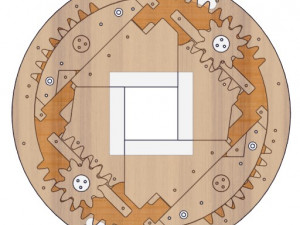 SL4BLSH60A-Laser Cut Square Hole Sliding Iris Diaphragm Modello di stampa 3D