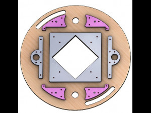 SL4BLSH60A-Laser Cut Square Hole Sliding Iris Diaphragm Modello di stampa 3D