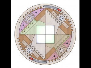 SL4BLSH80A-Laser Cut Square Hole Sliding Iris Diaphragm 3D Принт Модель