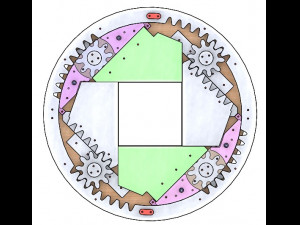 SL4BLSH80A-Laser Cut Square Hole Sliding Iris Diaphragm 3D Принт Модель