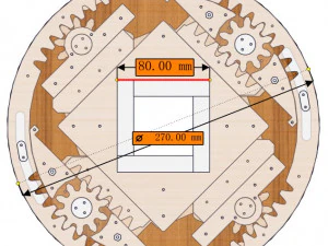 SL4BLSH80A-Laser Cut Square Hole Sliding Iris Diaphragm 3D Print Model