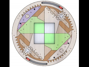 SL4BLSH100A-Laser Cut Square Hole Sliding Iris Diaphragm Modelo de impresión 3D