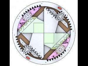 SL4BLSH100A-Laser Cut Square Hole Sliding Iris Diaphragm Modelo de impresión 3D