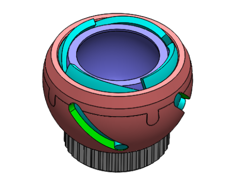 D25B4V01 Iris ball shutter mechanism 3d print free 3D Print Model