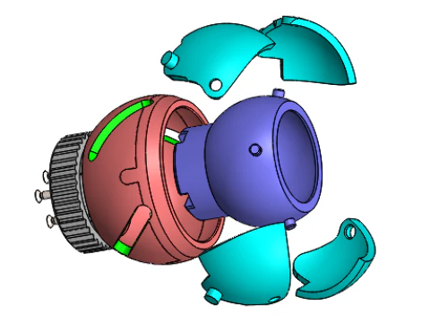 D25B4V01 Iris ball shutter mechanism 3d print free 3D Print Model
