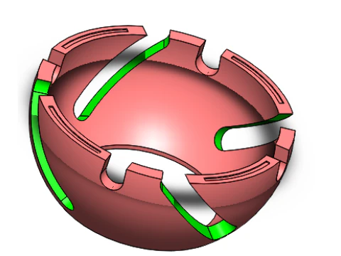D25B4V01 Iris ball shutter mechanism 3d print free 3D Print Model