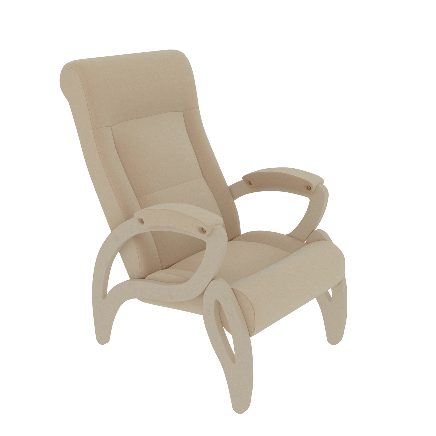 Armchair Verona Vanilla 3D Model .c4d .max .obj .3ds .fbx .stl .blend