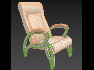 Armchair Verona Vanilla 3D मॉडल