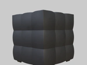 Leather pouf 3D Model