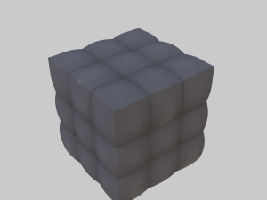 Leather pouf Modèle 3D