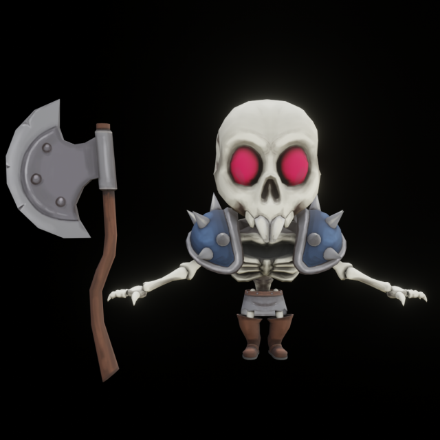 Hand paint skeleton 3D Model .c4d .max .obj .3ds .fbx .stl .blend 