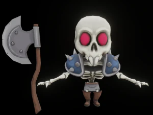 Esqueleto pintado &agrave; m&atilde;o Modelo 3D