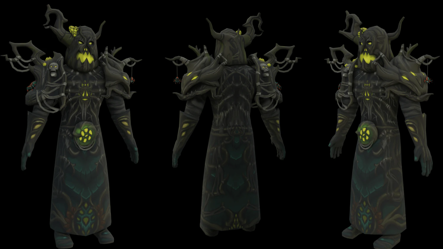 Gameready low poly human druid handpaint 3D Model .c4d .max .obj .3ds .fbx .stl .blend