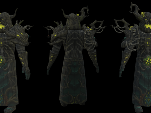 Gameready low poly human druid handpaint 3D Modell