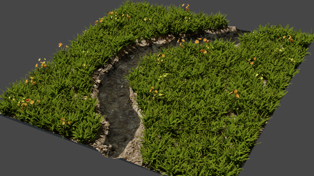 Lawn 3D Model .c4d .max .obj .3ds .fbx .stl .blend 