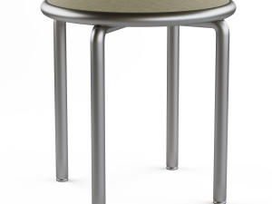 Round stools with metal legs 3 color options Modèle 3D