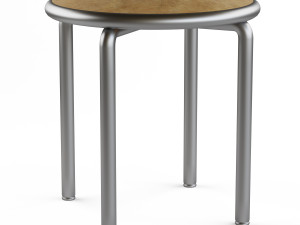 Round stools with metal legs 3 color options Modèle 3D