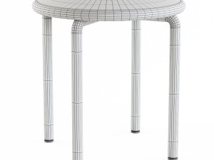 Round stools with metal legs 3 color options Modèle 3D