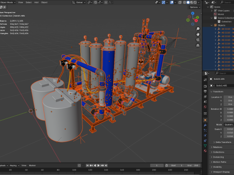 15m3h 2 级精细过滤器，带化学剂量 3D 模型