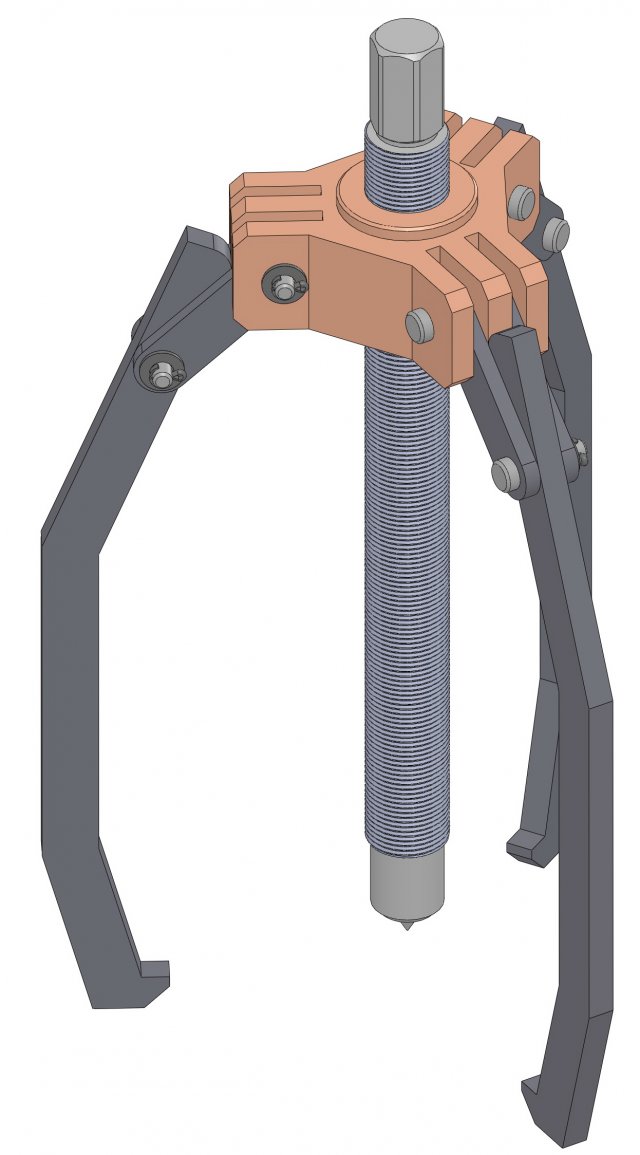3-Jaw Bearing Puller 3Dモデル .c4d .max .obj .3ds .fbx .stl .blend 