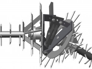 Inter-row adjustable cultivator 3Dモデル