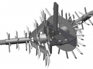 Inter-row adjustable cultivator 3Dモデル