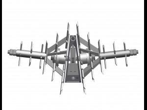 Inter-row adjustable cultivator 3Dモデル