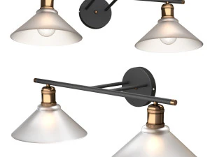 CWS138 LAMPADA DA PARETE CHALET IN VETRO DOPPIO Modello 3D