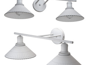 CWS138 CHALET TWIN GLASS WALL LAMP 3D Model