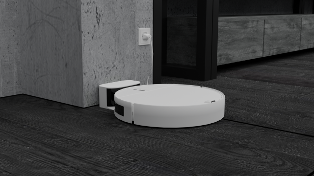 Robot vacuum cleaner Model 3D .c4d .max .obj .3ds .fbx .stl .blend 