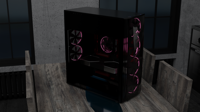 Gaming PC Model 3D .c4d .max .obj .3ds .fbx .stl .blend 