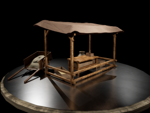 Medieval Market Stall 3D Modell