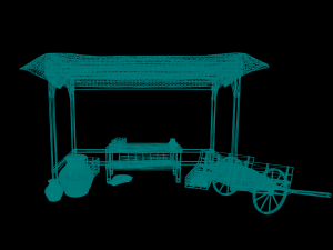 Medieval Market Stall 3D Modell