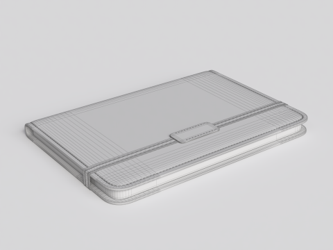 Black leather notebook 3D Модель