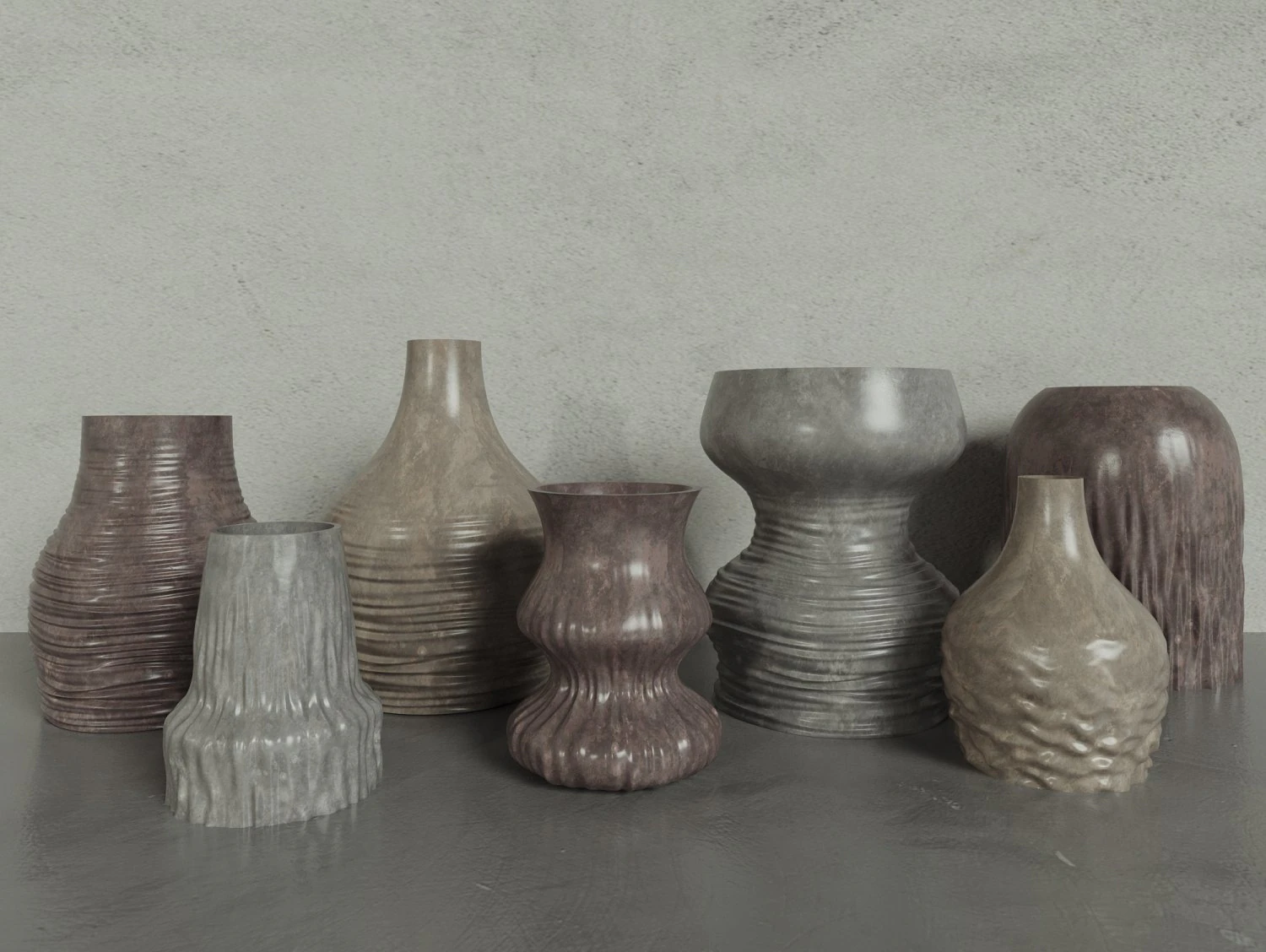 Vase 3D Model .c4d .max .obj .3ds .fbx .stl .blend 