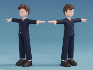 Minimal Man Cartoon Character 01 Modèle 3D