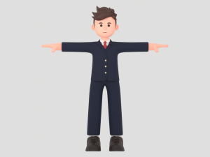 Minimal Man Cartoon Character 01 Modèle 3D